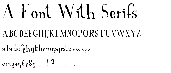 A Font with Serifs police